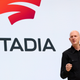 Google vice president and general manager Phil Harrison announcing Stadia on stage at the Game Developers Conference 2019.